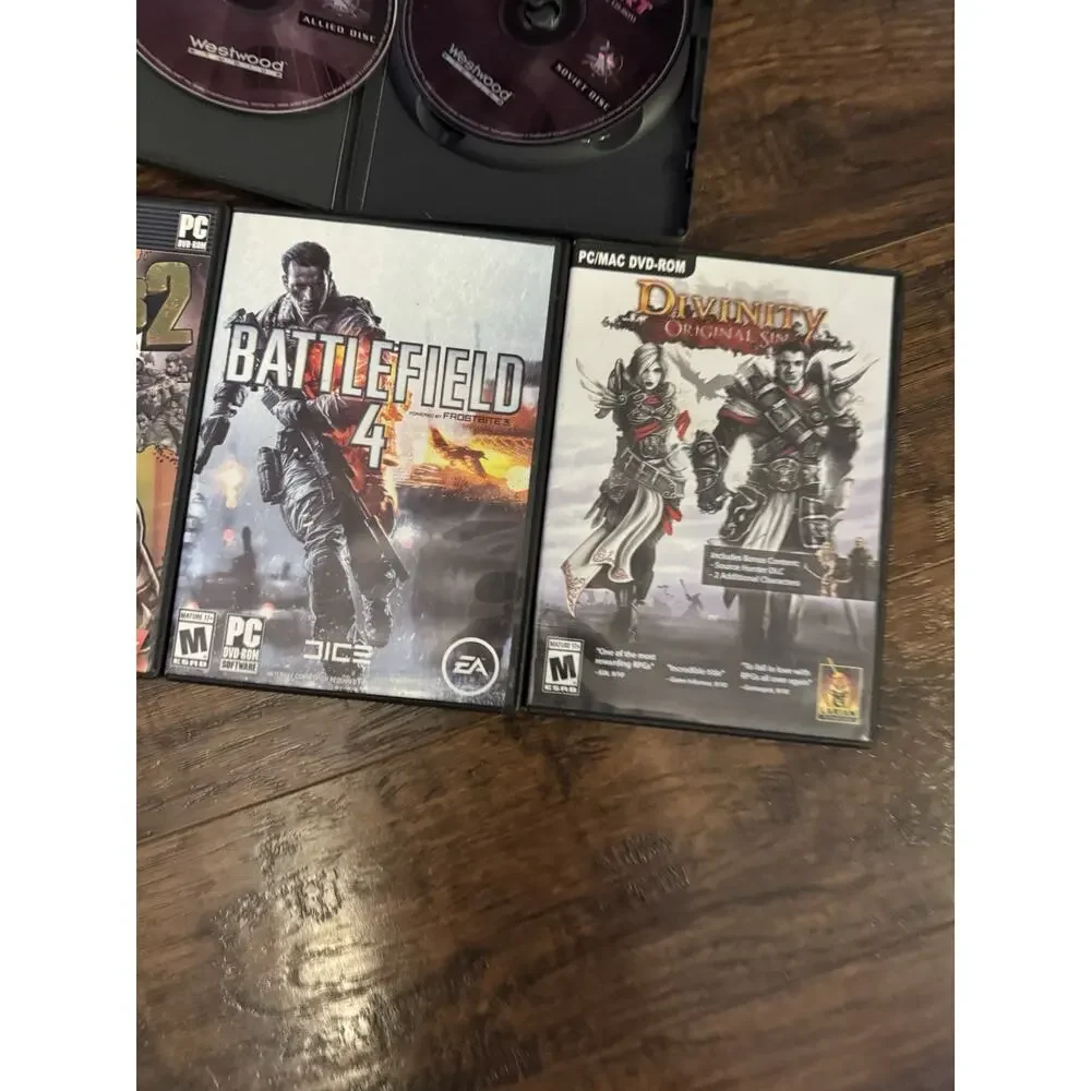 Lot of 4 PC DVD-ROM Games - Mature Borderlands 2 Battlefield 4 Red Alerts